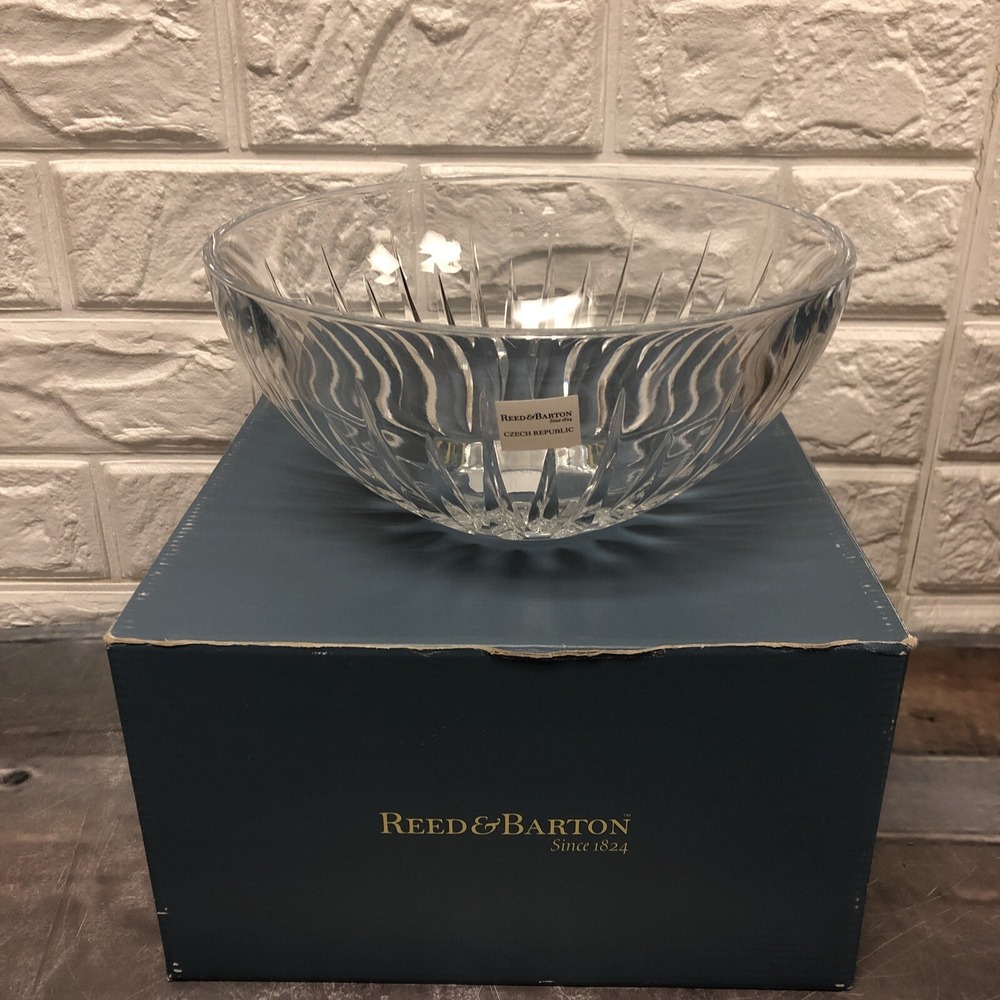 Reed & Barton Soho Lead Crystal 8 1/2" Bowl Czech Republic NEW